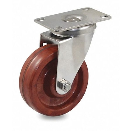 Plate Caster, 220 lb. Ld Rating, Swivel MPN:P12SX-HRP040G-12