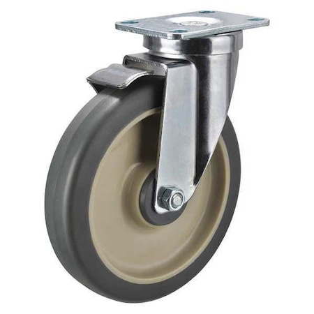 Swivel Plate Caster w/Brake, 300 lb., S Steel MPN:P12SX-RP040B-12-WB-001