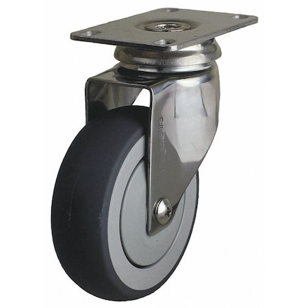 Swivel Plate Caster, TPR, 4 in., 240 lb. MPN:P14S-RP040K-12