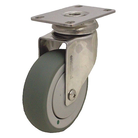 Swivel Plate Caster, TPR, 3 in., 165 lb. MPN:P14SX-RP030K-12-AM