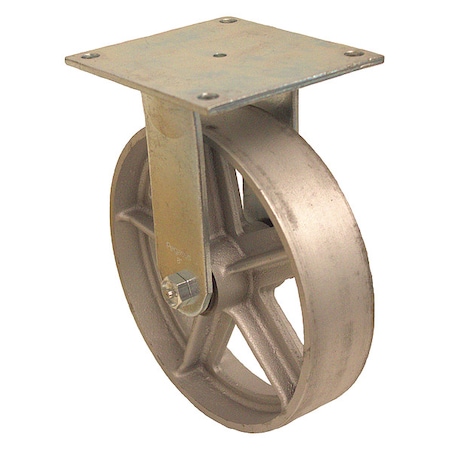 Plate Caster, 1250 lb. Ld Rating, Gy Wheel MPN:P21R-C080R-15