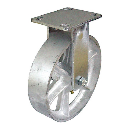 Plate Caster, 1250 lb. Load, Silver Wheel MPN:P21R-C080R-16