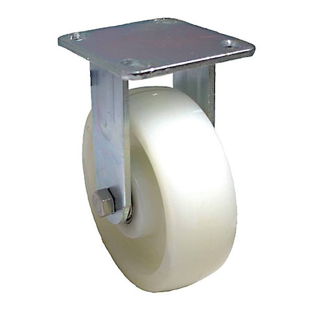 Plate Caster, 500 lb. Load, White Wheel MPN:P21R-N050K-14