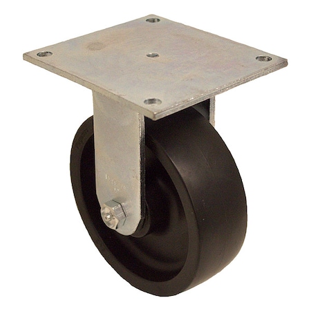 Plate Caster, Rigid, Polypropylene, 7 1/2