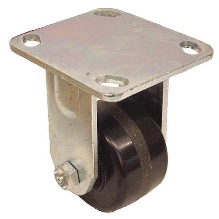 Plate Caster, Rigid, Phenolic, 5 1/4