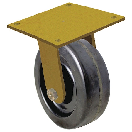 Plate Caster, Rigid, Phenolic, 6 1/2