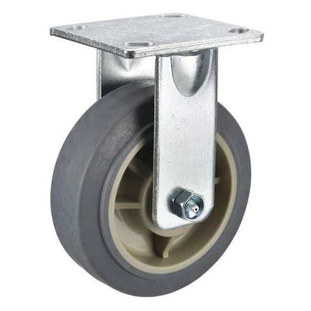 Rigid Plate Caster, TPR, 4 in., 350 lb. MPN:P21R-PRP040K-14