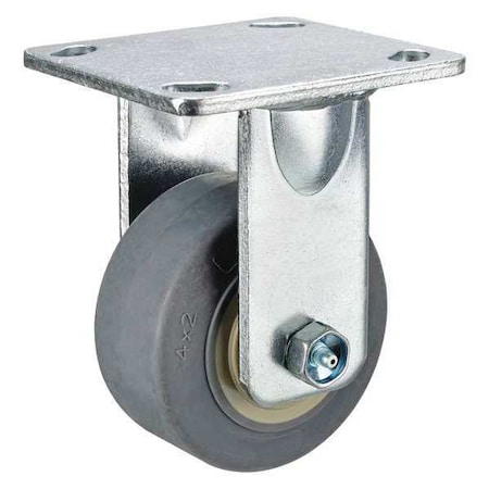Rigid Plate Caster, TPR, 4 in., 350 lb. MPN:P21R-PRP040R-14