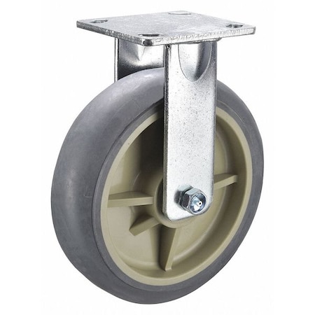 Rigid Plate Caster, TPR, 8 in., 675 lb. MPN:P21R-RCP080K-14