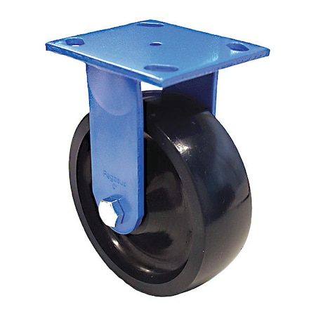 Plate Caster, Rigid, Polyurethane, 7 1/2