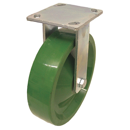 Plate Caster, Rigid, Polyurethane, 9 1/2