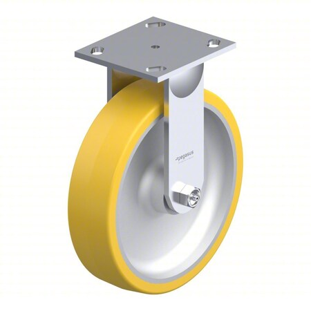 Plate Caster, Rigid, Polyurethane, 9 1/2