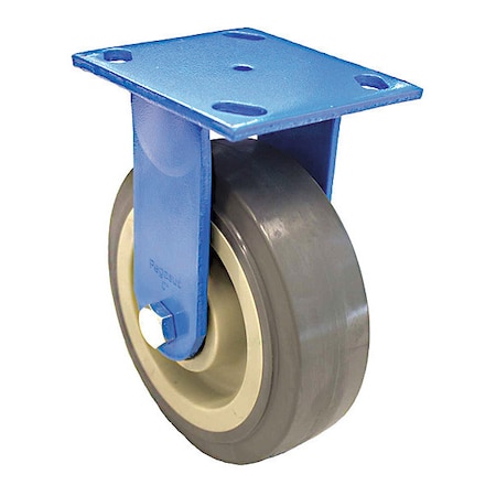 Plate Caster, Rigid, Polyurethane, 5 5/8