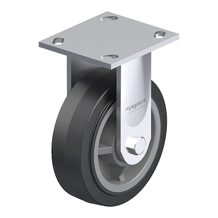 Plate Caster, Rigid, Polyurethane, 9 1/2