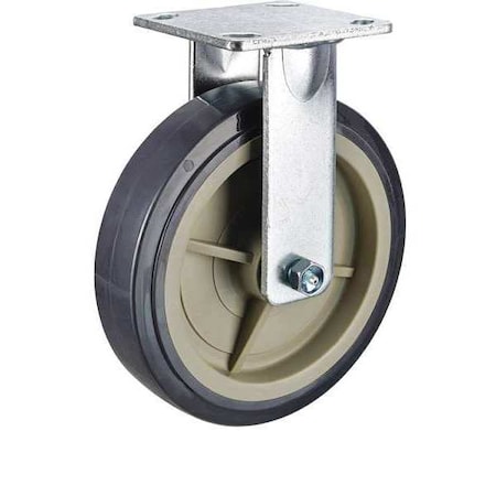 Plate Caster, Rigid, Polyurethane, 10 1/8