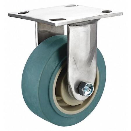 Rigid Plate Caster, TPR, 4 in., 350 lb. MPN:P21RX-RP040D-14-AM