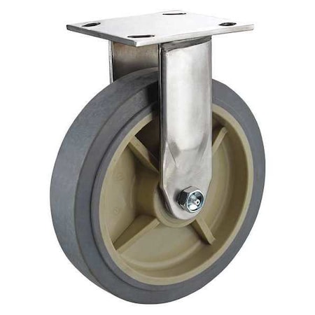 Rigid Plate Caster, TPR, 6 in., 600 lb. MPN:P21RX-RP060D-14-AM