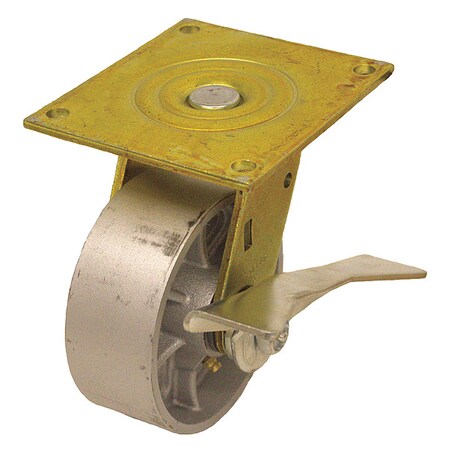 Plate Caster, Swivel, Iron, 6 1/2