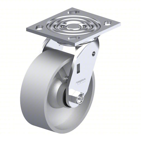 Plate Caster, Swivel, Iron, 6 1/2