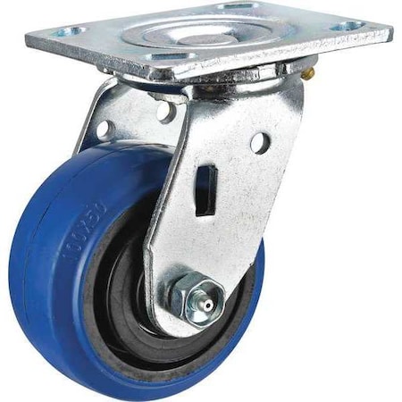 Swivel Plate Caster, Rubber, 4 in., 400 lb. MPN:P21S-EP040K-14-001