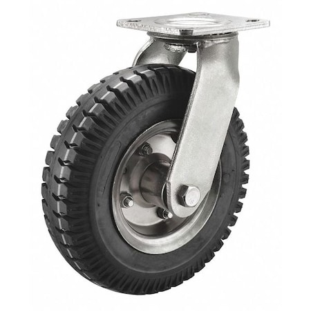 Swivel Pneumatic Cstr, 10in, 350 lb, Silver MPN:P21S-P100WK-14