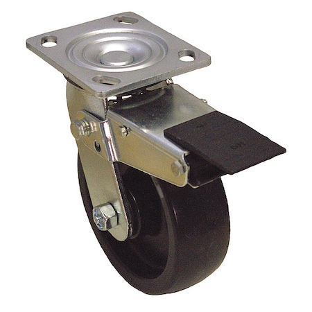 NSF-Listed Plate Caster, 650 lb. Ld Rating, Roller MPN:P21S-PB050R-14-TB