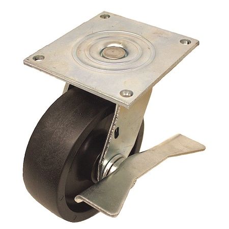 PlateCaster, Swivel, Polypropylene, 6 1/2