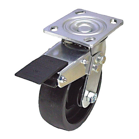 NSF-Listed Plate Caster, 700 lb. Ld Rating, Roller MPN:P21S-PB060R-14-TB