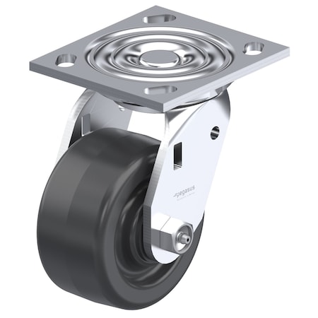 NSF-Listed Plate Caster, 800 lb. Ld Rating, Roller MPN:P21S-PH040R-14