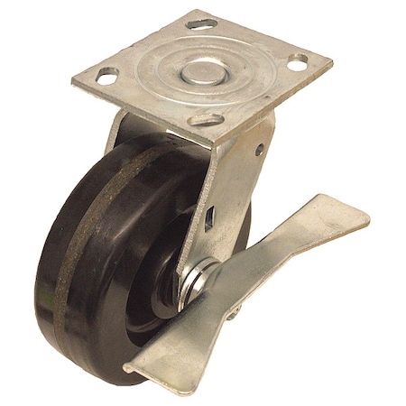 NSF-Listed Plate Caster, 1200 lb. Ld Rating, Roller MPN:P21S-PH060R-14-CB