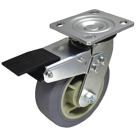 NSF-Listed Plate Caster, 300 lb. Ld Rating, Roller MPN:P21S-PRP040R-14-TB