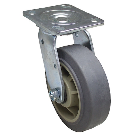 NSF-Listed Plate Caster, 500 lb. Ld Rating, Roller MPN:P21S-PRP060R-14