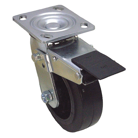 NSF-Listed Plate Caster, 600 lb. Ld Rating, Roller MPN:P21S-RY080R-14-TB