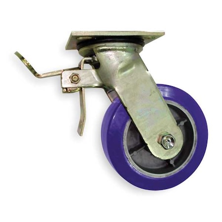 NSF-Listed Plate Caster, 1100 lb. Ld Rating, Roller MPN:P21S-UA050R-14-TB