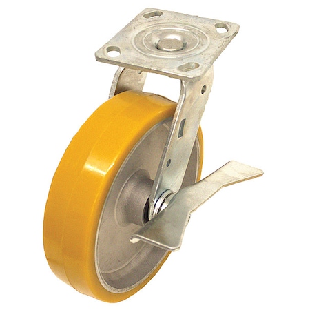 NSF-Listed Plate Caster, 1250 lb. Ld Rating, Roller MPN:P21S-UA060R-14-CB