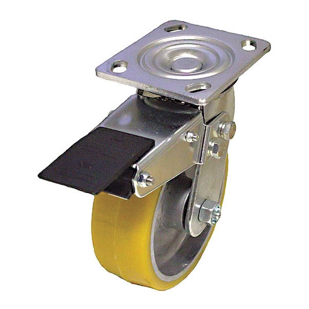 NSF-Listed Plate Caster, 1250 lb. Ld Rating, Roller MPN:P21S-UA060R-14-TB