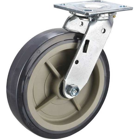Swivel Plate Caster, Polyurethane, 1000 lb MPN:P21S-UP080R-14
