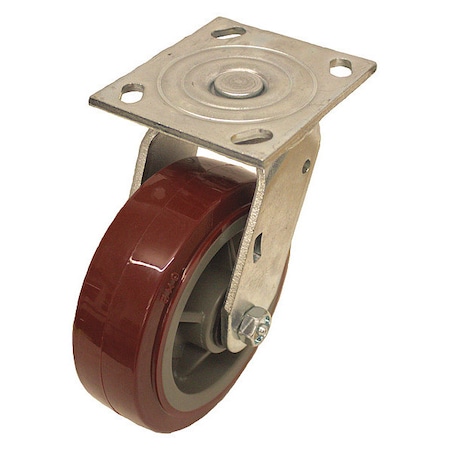 NSF-Listed Plate Caster, 770 lb. Ld Rating, Roller MPN:P21S-URP060R-14