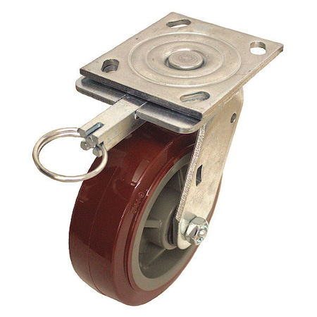 NSF-Listed Plate Caster, 770 lb. Ld Rating, Roller MPN:P21S-URP060R-14-DL