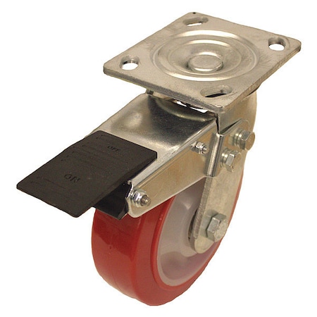 NSF-Listed Plate Caster, 770 lb. Ld Rating, Ball MPN:P21S-URPW060K-14-TB