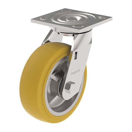 NSF-Listed Plate Caster, 1200 lb. Ld Rating, Roller MPN:P21S-UY060R-14-001