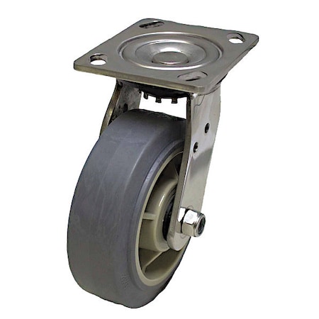Plate Caster, 350 lb. Load, Gray Wheel MPN:P21SX-PRP050D-14