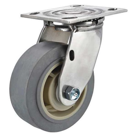 Swivel Plate Caster, 600 lb., Delrin MPN:P21SX-RP060D-14-AM