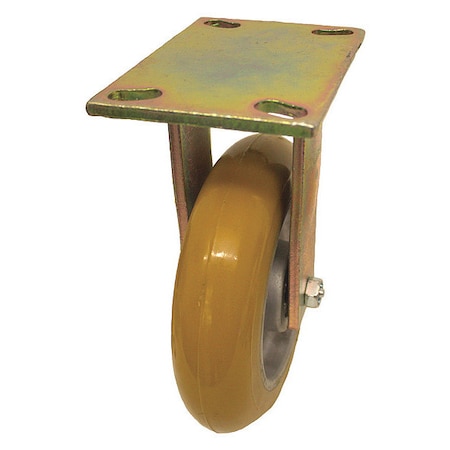 Plate Caster, Rigid, Polyurethane, 10 1/4