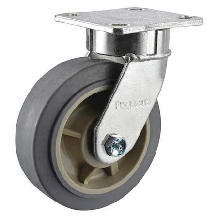 Swivel Plate Caster, 8 in Dia, 675 lb, Ball MPN:P24S-PRP080K-14