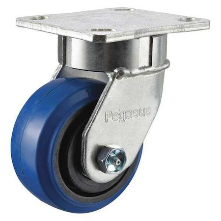 Swivel Plate Caster, Rubber, 4 in., 400 lb. MPN:P25S-EP040K-14-001