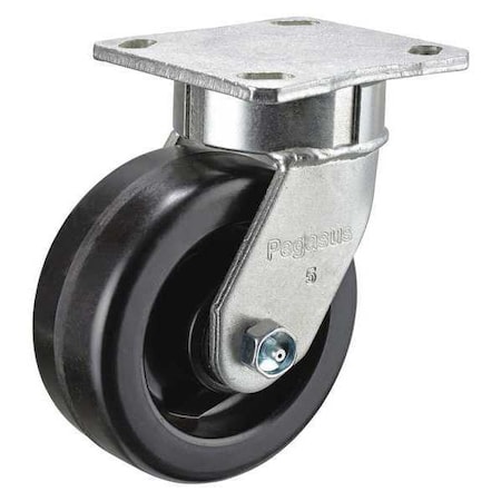Kingpinless Plate Caster, Swivel, Phenlc, 5 in, 1000 lb MPN:P25S-PH050R-14