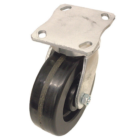Plate Caster, 1200 lb. Ld Rating, Roller MPN:P25S-PH060R-14