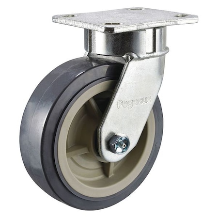 Kingpinless Swivel Plate Caster, Polyurethane, 750 lb MPN:P25S-UP050R-14