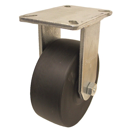 Plate Caster, 5400 lb. Ld Rating, Bk Wheel MPN:P27R-NMB080K-18